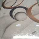 3 Piece Large Abstract Canvas Wall Art For Living Room Brown and Black Circles Lines Geometric Framed Wall Art Modern Minimalist Art Prints Artwork For Bedroom Office Dining Room 12x16 in