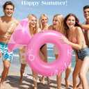 HeySplash Pool Floats, Inflatable Diamond Ring Pool Float, Large Engagement Ring Floatie for Bachelorette Party, Swim Tube River Lake Wedding Bride Stagette Decor Fun Toy Raft for Adults, Pink