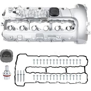 MITZONE N54 Aluminum Valve Cover kit Compatible with 2007-2016 BMW 1 series M 135i 335i 335is 535i 535xi 740i 740Li x6 z4 xDrive 3.0L with Turbo Replace 11127565284