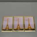 upsimples 4x6 Picture Frame Set of 3, Made of High Definition Glass for 4 x 6 Gold Frames, Wall and Tabletop Display Thin Border Photo Frame for Home Décor