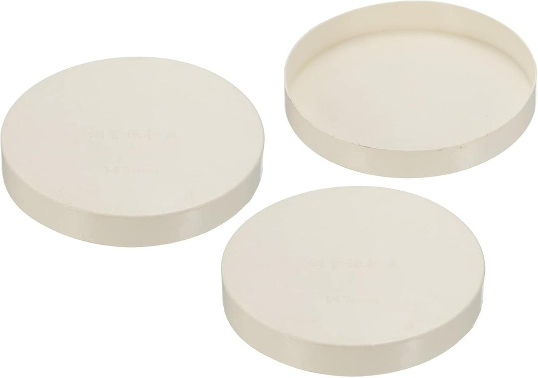 PATIKIL 5.5" PVC Pipe End Cap Fitting, 3 Pack Furniture Grade Plug Coupling Socket Adapter for DIY, Garden, White