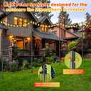 10Ft String Light Poles 6 Pack,Poles for Outdoor String Lights with Fork and Fence Clamp,Hanging Lights Metal Stand Post for Deck Patio Backyard Garden Decorations