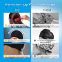 Womens Swim Cap for Long Hair PU Fabric Hairnet Swimming Caps for Women Men Adults Youths with Ear Plug and Nose Clip, Swim Hats Pool Caps to Protect Hair no Pulling