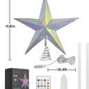 11.8" Christmas Tree Topper Star with APP & Remote Control, Color Changing Tree Topper Star Lighted with Music Sync, DIY Modes, Dimmable, Timer for Indoor Christmas Tree Decoration