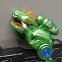 DaoDaoZhu Dinosaur Light Up Toy Gun with Sound Effects, Noise-Making Gun Toys for Kids Indoor/Outdoor Play & Halloween Costume, Christmas Birthday Dinosaur Gifts for 3 4 5 6 7 Year Old Boys Toddlers (Black-green)