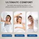 JOLLYVOGUE Pillows Queen Size Set of 4, Washable Supportive Bed Pillows with Super Soft Down Alternative Fill, Luxury Fluffy Hotel Quality for Side, Back, and Stomach Sleepers