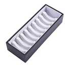 I-MART Black and White Bracelet Organizer Box with 10 Grooves, PU Leather Bracelet Holder and Bangle Organizer Tray, Jewelry Bangle Storage Box for Bracelets, Bangles and Cuffs, Display Holder