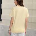 SweatyRocks Women's Letter Shirt Lemon Graphic Tees Short Sleeve Casual T Shirts (Yellow, M)