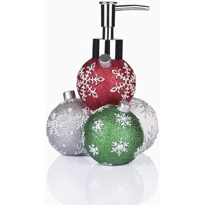 GreenDisplay Multicolor Christmas Ball Soap/Lotion Dispenser
