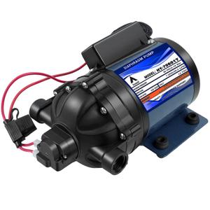 12V RV Water Pump, 7GPM 60 PSI Water Diaphragm Pump with 1/2" FNPT, HY-70601T, with Filter and Adapter, Replacement EF7000-BOX Pump, for Agricultural Irrigation, RV, Marine Deck, Yacht (BLACK)
