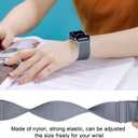 2 x Stretchy Nylon Solo Loop 6-Pack Compatible with Apple Watch Bands 38mm 40mm 41mm 42mm 44mm 45mm 46mm 49mm, Nylon Sport Elastic Wristbands Strap Women Men for iWatch Series 10 9 8 7 6 5 4 3 SE Ultra 2 (Black/Navy/White/Green/BlueGray/Stone)