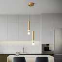 Modern Pendant Light Kitchen Fixture Dimmable LED Gold Mini Pendant Lighting fo Kitchen Island Bedroom Bedside Table Small Pendant Lights (2-Light)