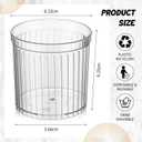 50 Pcs Plastic Wine Glasses, 5oz Hard Sturdy Shot Glasses with Vertical Ribbed Design, Small Disposable Cocktail Cups for Party, Office, Travel, about 5 oz/ 140 ml