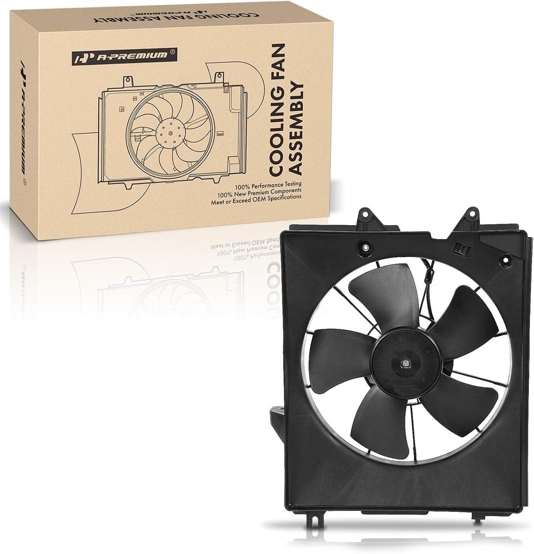 A-Premium Engine Radiator Cooling Fan Assembly Compatible with Select Honda Models - Odyssey 2005-2010 - Replace# 19015RGLA01, 19020RGLA01