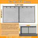 Elytsemoh Garage Screen Doors for 2-Car Garage -16x7FT, Fiberglass 2300g/5.1 Lb Heavy Duty Magnetic Door Screen, Hands-Free with 6 Roll Up Straps for Patio, Outdoor, Gym, Sun House Porch, Black