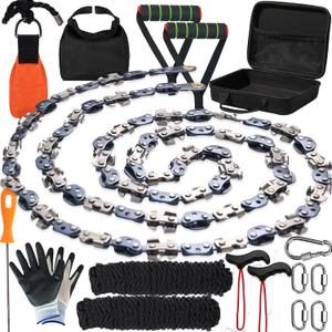 High Limb Rope Saws 55 inch Rope Saw for Tree Saw High Limb 72 Sharp Teeth on Both Sides, Pocket chainsaw with 11OZ Throw Weight, Tree Limb Cutter, Hand Saws for Tree Trimming