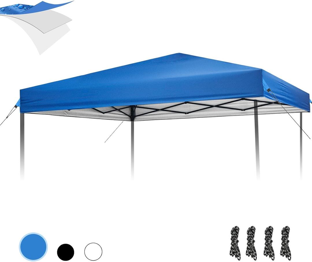 1010 Canopy Replacement Top, Pop Up Canopy Replacement Tent Cover for Straight Leg Frame, Waterproof Canopy Top Cover for Garden Patio Camping (Top Only)(Blue) (118"x118" Top)
