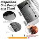 Pencil Dispenser for Classroom, Stainless Steel Pen Holder, Silver
