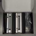 Home Security Door Lock, 2 Pack Childproof Door Reinforcement Lock with 3 Inch Stop Withstand 800 lbs for Top Front Inward Swinging Door, Upgrade Flip High Night Lock to Defend Your Home Kids (Silver)