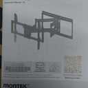 monTEK Heavy Duty TV Wall Mount for 37-90 Inch TVs up to 165lbs, 4X Load Tested, 25.1" Extended Full Motion Dual Articulating Arms, Fits 12/16/18/24" Studs, Tool-Free Tilt/Swivel, Max VESA 600x400mm