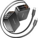 SUPERONE 62W Retractable Wall Charger with Dual Cables, 3-Port USB Charger Block, 35W iPhone Chargers Fast Charging for iPhone 17/16/15/14/13/12/11 Series, Pad, Tablet, LG, Samsung and More