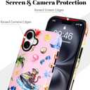 Magnetic for iPhone 16 Case [Compatible with Magsafe] Cute Summer Beach Monkeys Pattern Design, Full Body 2 in 1 Shockproof Scratch Resistant Protective Cover for Women Girl