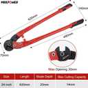 MAXPOWER 24" Wire Rope Cutter, Heavy Duty Steel Cable Cutter for Hard Wire