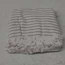 ZWJD Throw Pillow Covers 26x26 Set of 2 Striped Pillow Covers with Fringe Chic Cotton Decorative Pillows Square Cushion Covers for Sofa Couch Bed Living Room Farmhouse Decor (Khaki)