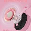 WIRWTRU S30 Gaming Headset with Microphone,198g Lightweight Design, Wired Gaming Headphones for Xbox, Xbox Series X|S, PS5, PS4, Switch, PC, Noise Cancelling Mic, Soft Earmuffs (Pink)