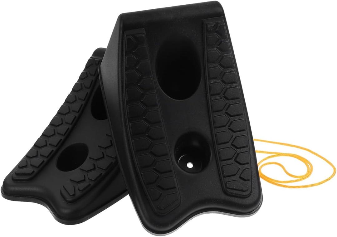 2pcs Heavy Duty Car Wheel Chocks Non-Slip Vehicle Stabilizers for Trailers Trucks and Rvs Rubber Design Prevents Sliding for Safe Parking and Vehicle Stability