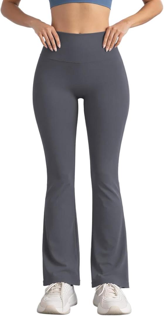 Women's High Waisted Flare Yoga Leggings Bell Bottom Active Pants Workout Tights XL