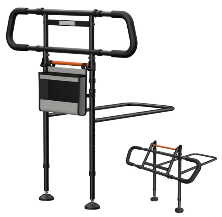 Nimood Bed Rails With Motion, Bed Cane Assist Rail for Seniors with Activated Light Adjustable Height