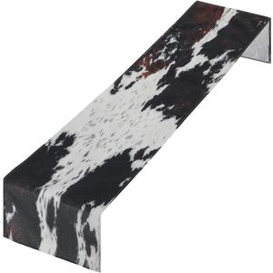 Cow Print Table Runner Cotton Linen Rustic Animal Skin Pattern Art Country Farmhouse Cottage Table Decoration Western Style Cowhide Print Dinner Runner for Home Living Kitchen Dining (72 x 13 inches)
