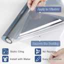 Haton Window Privacy Film One Way Window Tint for Home, Sun UV Blocking Heat Control Reflective Mirror Film, No Glue Static Cling See Out Not in Glass Door Covering, Silver, 35.4" x 78.7"