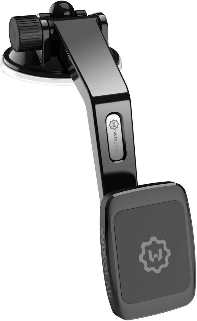 WixGear Magantic Mount, Universal Dashboard Curved Magnetic Phone Car Mount Holder for Cell Phones and Mini Tablets with Fast Swift-snap Technology, Magnetic Cell Phone Mount
