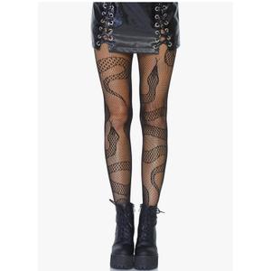 Leg Avenue Women's Black Fishnets Patterned Tights with Designs