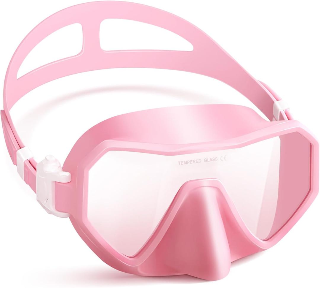 Swim Goggles with Nose Cover for Adults, Wide View Diving Mask for Men Women Youth, Leak-Proof Swimming Goggles