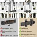 Slide Gate Latch,Heavy Duty Door Latch with Padlock Hole, Adjustable Latch Lock,Fit for Wooden Fences, Barn Door,Fence Gate,Courtyard,Shed Lock, Cabinet,Cottages Farmhouse, Outdoor and Interior Doors