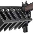 Wall Mount Pistol Rack, 6 Handgun Holder for Gun Cabinet Storage, Pistol Holder for Wall, Shelf, Gun Safe Pistol Holder fits Most Handgun (2pcs)