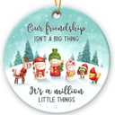 2 x Friends Christmas Ornaments 2025, Friendship Ornaments for Friends, Bestie Gifts for Women, Sister, Ceramic Ornament for Christmas Decoration, BFF Ornaments for Home Decor