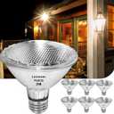 Par30 39W Short Neck Halogen Flood Light Bulbs, 120V 2700K Warm White Dimmable High Brightness, E26 Base, Great for Accent Lighting, Tracking Light, Recessed Light Bulb, 6pcs