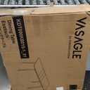 VASAGLE MAEZO Collection - Extendable Dining Table for 4/6/8, Kitchen Table with Tapered Legs, Curved Transitions, for Dining Room, Kitchen, Home Office, Honey Brown UKDT090K01V1