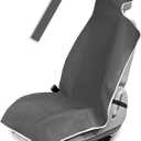 Waterproof Stain Resistant Towel Car Seat CoverUniversal Non-Slip for Car, Truck, SUV, Van Seat for Gym Workout,Swimming,Beach and Workout Outdoor  Machine Washable (Gray,1 Pack)