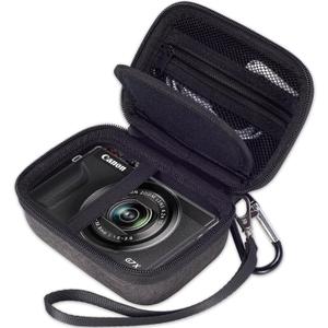 Camera Case For Canon G7x Mark ii/G7x Mark iii EVA hard material to prevent falling,Mesh bag can store data cables (Black)