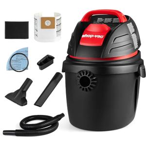 Shop-Vac 9303511 2.5 Gallon Wet Dry Vacuum, 2.5 Peak HP, 1.25 Inch Diameter x 4 Foot Hose, 12 Ft Cord Length, Wall Mounted, Includes Filters, Ideal for Jobsite, Garage, Car & Workshop