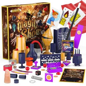 Nicella Magic Kit - 300+ Magic Tricks for Kids Age 6-8 8-10 10-12, Magic Set Magician Toy with Video Instructions for Kid Beginners - Christmas Halloween Birthday Gifts Toys for Boys Girls Kids