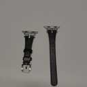 Watchbands Genuine Leather Watch Band 38/40/41mm Black Strap (Flat Interface)