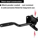 RHBLME 2 Pack Gate Latch for Wooden Fence, Gravity Self Locking Black Door Lock Heavy Duty Wood Metal Door Hardware Kit Stainless Steel Latches Automatic Closing for Outdoor Garden Yard Pool