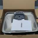 SIBAYS 4Gal/15L Dog Water Fountain, Stainless Steel Large Capacity Pet Water Fountain with Water Level LED Light, Automatic Quiet Dog Water Bowl Dispenser for Large Dogs & Multi-Pet Easy to Clean FS79