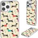for iPhone 14 Pro Max Case for Women Girl Men,AKORAVO Full Protective Shockproof Slim Soft TPU Clear Phone Cover Cases for iPhone 14 ProMax 6.7,Cute Cartoon Animal Pet Dog Dachshund Paw